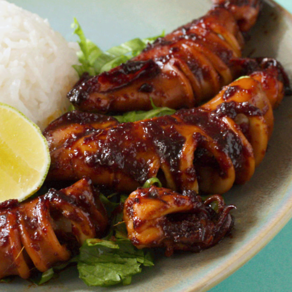 Squid BBQ Oshi Sushis